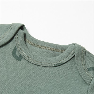 Боди с длинным рукавом «Крошка Я» NY, рост 86-92 см, хаки