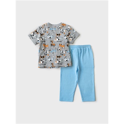 Комплект детский трикотажный для мальчиков: джемпер (футболка), брюки