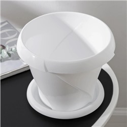 Горшок для цветов с поддоном «Флориана», 2.8 л, d=20 см, h=18.2 см, белый