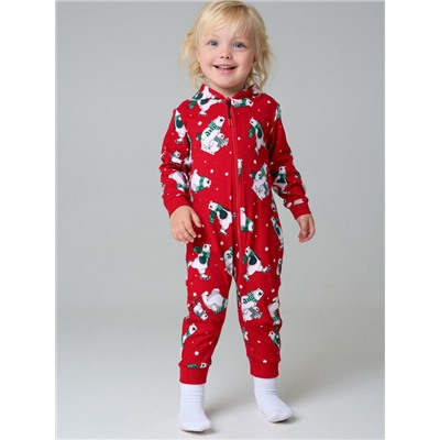 Пижама-комбинезон детская трикотажная для девочек