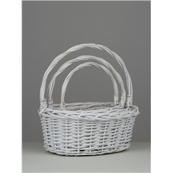 Набор корзин плетёных Flagstaff, ива, 3 шт., белый