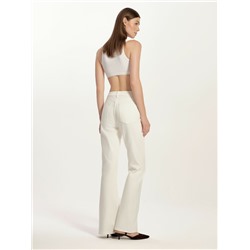 Flared CONTE CON-803 Джинсы клёш из eco-friendly денима молочного цвета