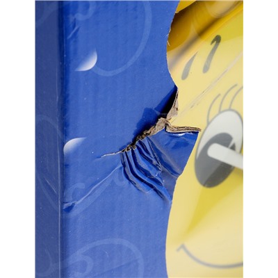 УЦЕНКА Часы - будильник настольные «Смайл», с подвесом, дискретный ход, d=20 см, 30×23 см, 2×АА