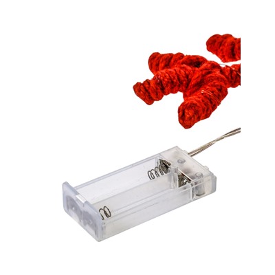 УЦЕНКА Фигура световая "Снежинка красная", d=39 см, 30 LED, ААх2 (не в компл.), Т/БЕЛЫЙ