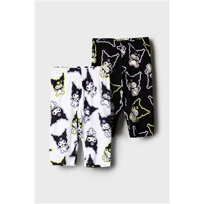 Брюки трикотажные для девочек (легинсы укороченные), 2 пары в комплекте PLAYTODAY, 1243232