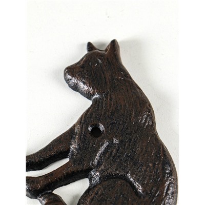 Настенный крючок декоративный «Кошечка», чугун, 9×3×18 см