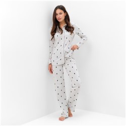 Пижама новогодняя женская (футболка, брюки) KAFTAN «Елки», размер 40-42