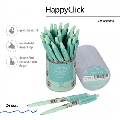 Ручка автоматическая шариковая 0.5мм "HappyClick.Кофемания. Шоколадный коктейль" синяя 20-0241/53 Bruno Visconti
