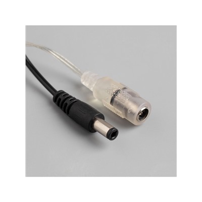 Гирлянда «Нить» 20 м роса, IP20, чёрная нить, 200 LED, свечение белое, 12 В