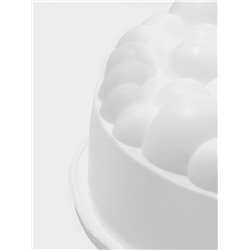 Форма для муссовых десертов и выпечки Доляна «Морская пена», силикон, 24×8 см, белая