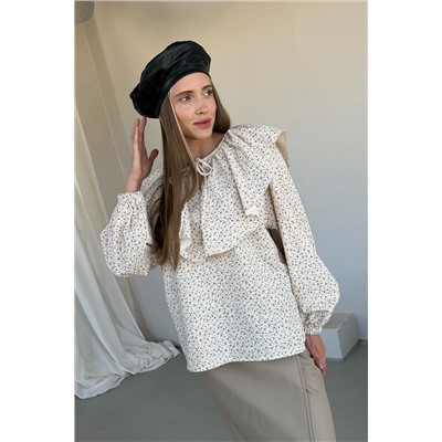 Блузка женская  DREAM072/03/Бежевый, коричневый