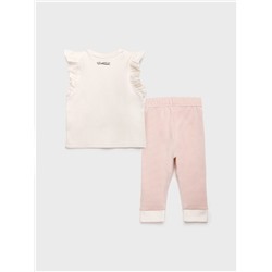 Комплект детский трикотажный для девочек: фуфайка (футболка), брюки (легинсы)