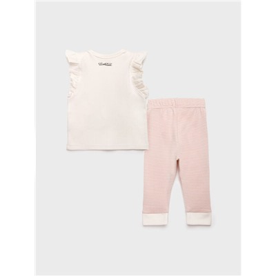 Комплект детский трикотажный для девочек: фуфайка (футболка), брюки (легинсы)