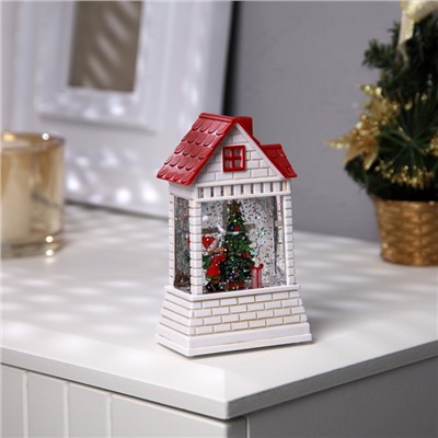 Светодиодная фигура «Ребёнок у ёлки» 7.5×12.5×4.9 см, пластик, батарейки АААх2 (не в комплекте), свечение тёплое белое