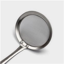 Сито набор Доляна «Металлик» для снятия пены, 3 штуки, серебристое