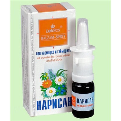 Бальзам от насморка и гайморита Нарисан - спрей Леккос