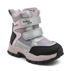 Ботинки мембранные на меху В6673-15 серебро п/п