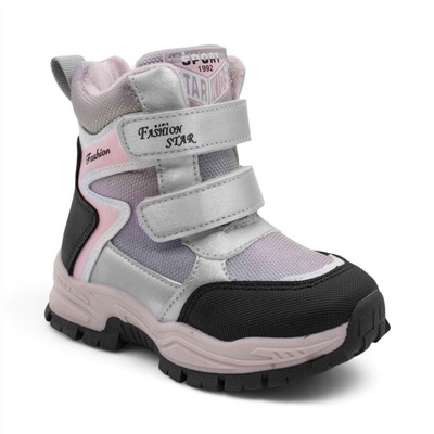 Ботинки мембранные на меху В6673-15 серебро п/п