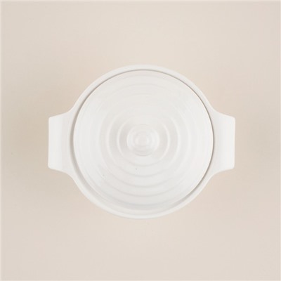 Кастрюля SL Home «Санторини», 750 мл, 19×16×7.5 см, жаропрочная керамика, белая