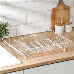 Сушилка для посуды Доляна, 47.5×32×9 см, белая