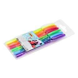 Набор ручек шариковых "Yummy Panda" 06 цветов, d=0,7 мм, с полупрозрачным корпусом и металлическим наконечником, сменный стержень, в пластиковом блистере