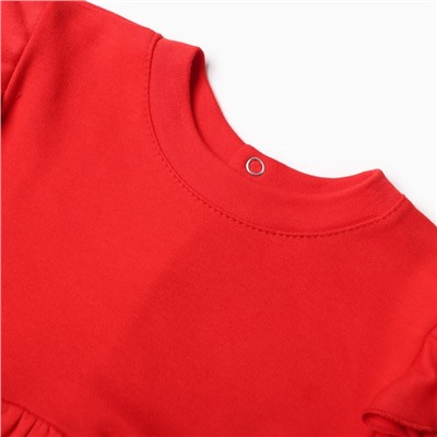 Платье для девочки и повязка «Крошка Я», рост 68-74 см, красное