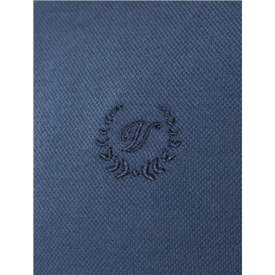 Футболка поло с плетеным воротником на пуговицах из эластичного хлопка