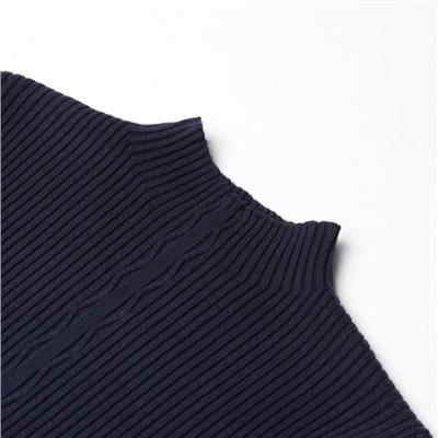 Свитер для девочек, цвет тёмно-синий, рост 146-152 см