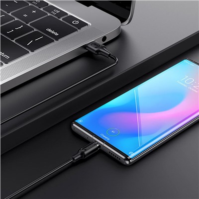 Кабель USB - Type-C Borofone BX41 Amiable магнитный 12W 100см 2,4A  (black)
