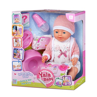 Пупс "Лера" (пьет, писает, слезы) с аксессуарами, в коробке