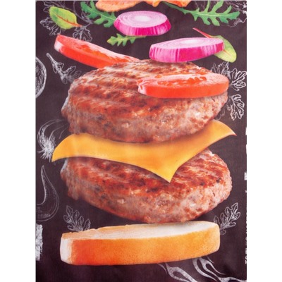 Фартук «Легендарные бургеры», черный, 65×80 см, оксфорд 210 г/м²