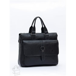 Портфель мужской кожаный 0066Z black Zinimsk
