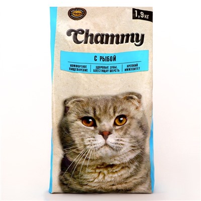 Сухой корм Chammy для кошек, рыба, 1.9 кг
