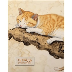 Эксмо "Тетрадь для иероглифов (рыжий котик)"