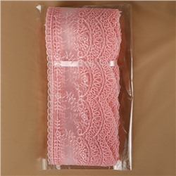 Кружево на сетке, 95 мм, 11±1 м, нежно-розовое