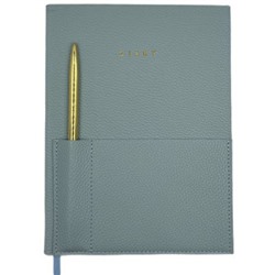 Ежедневник недатированный А5 160 стр. "ELEGANCE STYLISH COLLECTION" серо-голубой кожзам, карман + ручка, ляссе LXDRA5-ESC8 LOREX