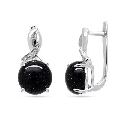 Серьги из серебра авантюрин, МЦВ57