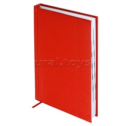 Ежедневник датированный 2026 Escalada, А5, 176 л., Наппа красный