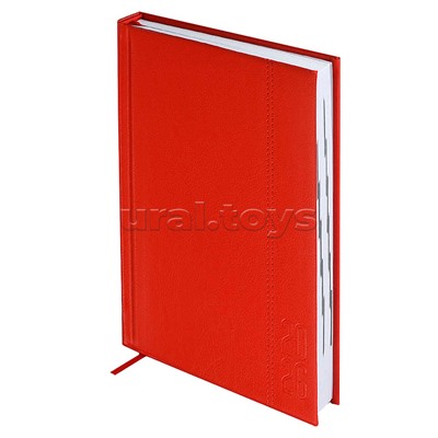 Ежедневник датированный 2026 Escalada, А5, 176 л., Наппа красный