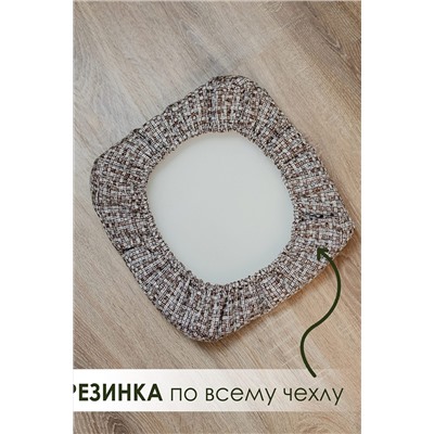 Чехол на стул 2 шт Плетенка черный НАТАЛИ, 1183611