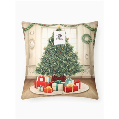 Подушка декоративная новогодняя «Этель. Волшебное утро», 40×40 см, велюр