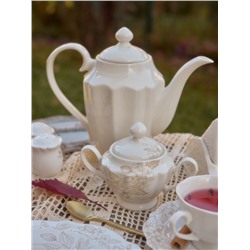 Сахарница SL Home «Аманде», 350 мл, 17×11×12 см, фарфор, белая