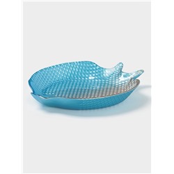 Блюдо сервировочное «РЕТРО БРИЗ», 24 см, стекло, голубое, серое