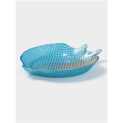 Блюдо сервировочное «РЕТРО БРИЗ», 24 см, стекло, голубое, серое