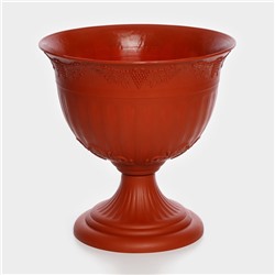 Вазон для цветов «Ангара», 8 л, d=31 см, h=21 см, пластик, терракотовый