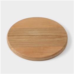 Доска разделочная с кровостоком Премиум «Круглая», d=25 см, бук