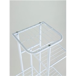 Подставка для цветов Greengo, 7 полок, 43×22×126 см, напольная, металл, белая