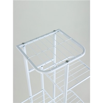Подставка для цветов Greengo, 7 полок, 43×22×126 см, напольная, металл, белая