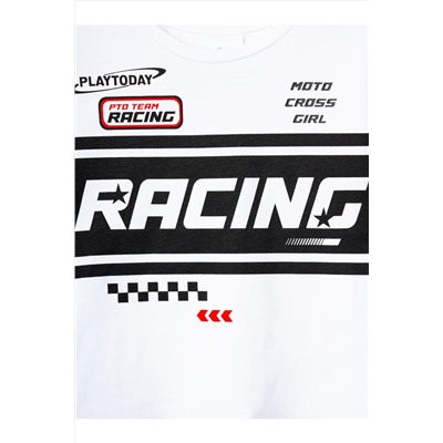 Фуфайка трикотажная для девочек (футболка) PLAYTODAY, 1243142