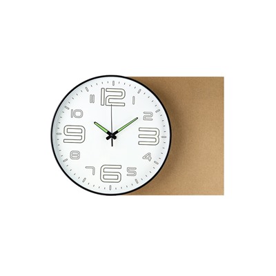 Часы настенные интерьерные «Классика», плавный ход, светящиеся, d=35 см